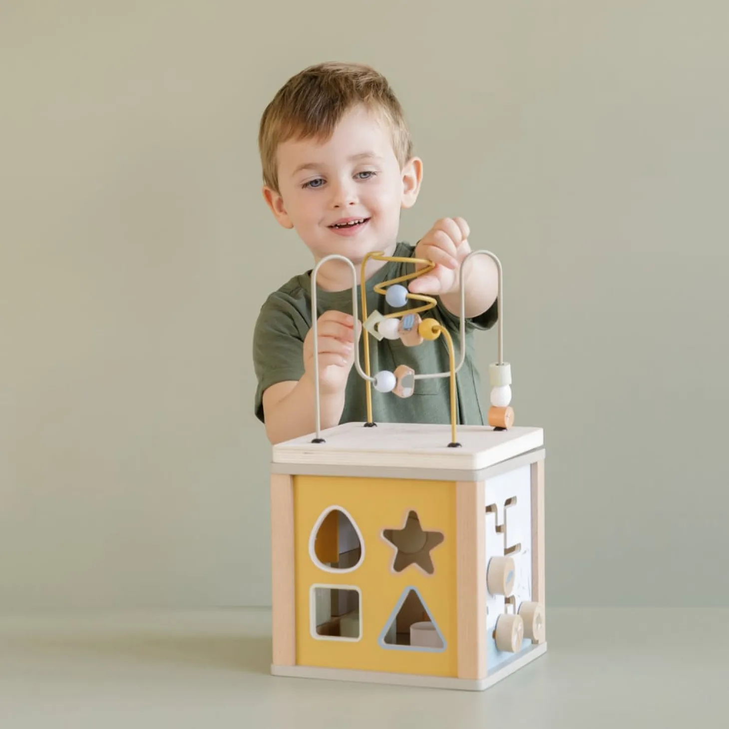 Little Dutch Cube d'activité en bois FSC - Little Goose Multicolore