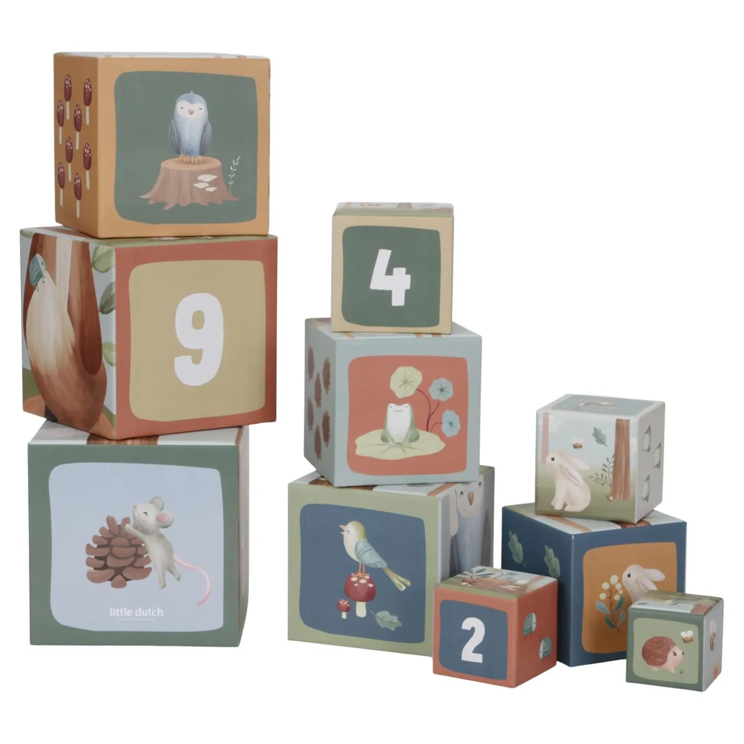 Little Dutch Cubes à empiler en carton FSC Forest Friends