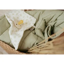 Little Dutch Doudou attachetétine en gaze de coton Blueberry Leaves 75x75 cm
