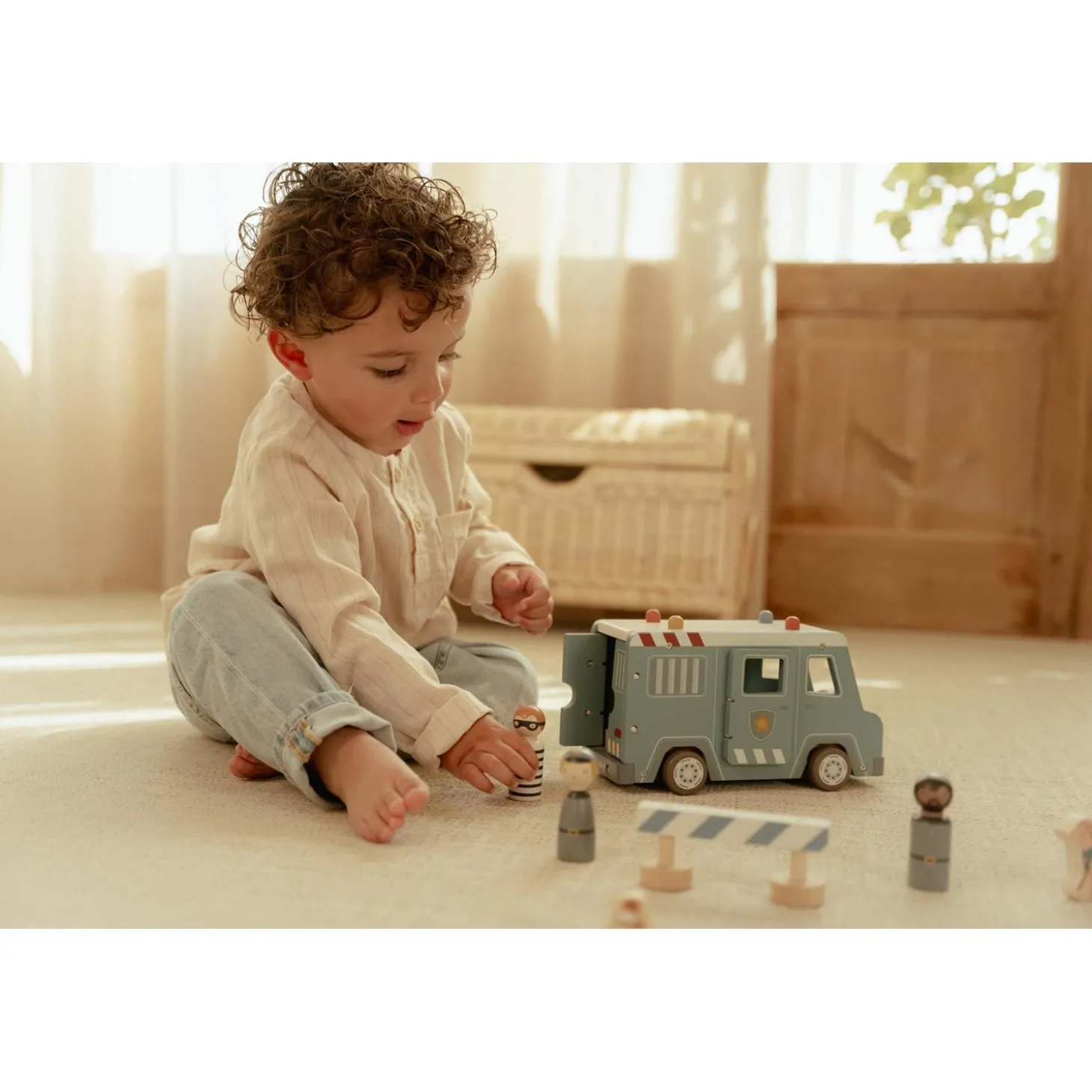 Little Dutch Fourgon de police en bois FSC Multicolore