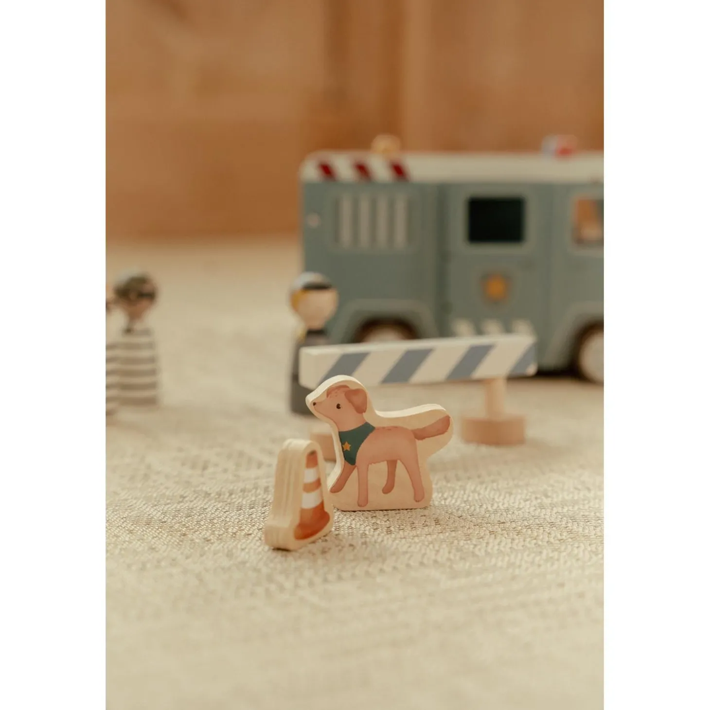 Little Dutch Fourgon de police en bois FSC Multicolore