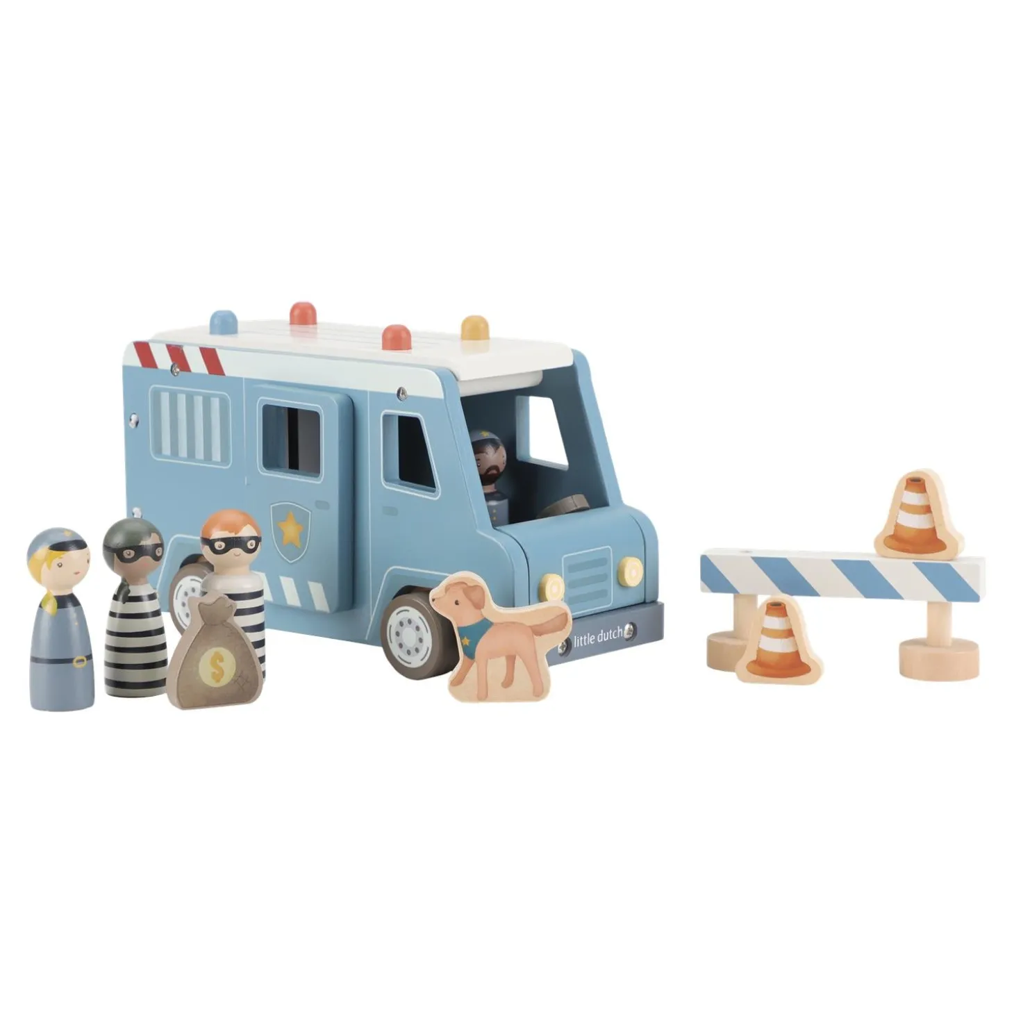 Little Dutch Fourgon de police en bois FSC Multicolore