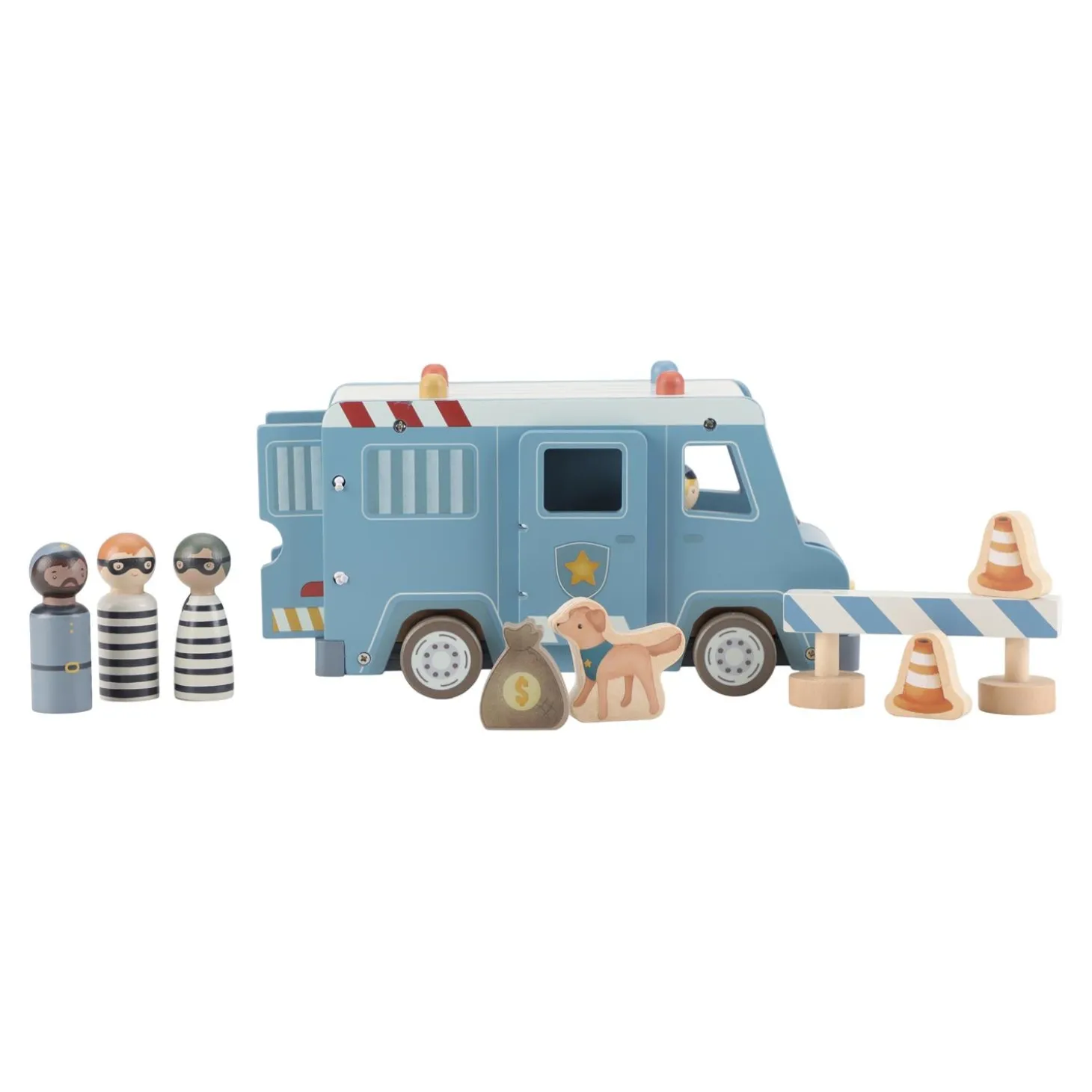 Little Dutch Fourgon de police en bois FSC Multicolore