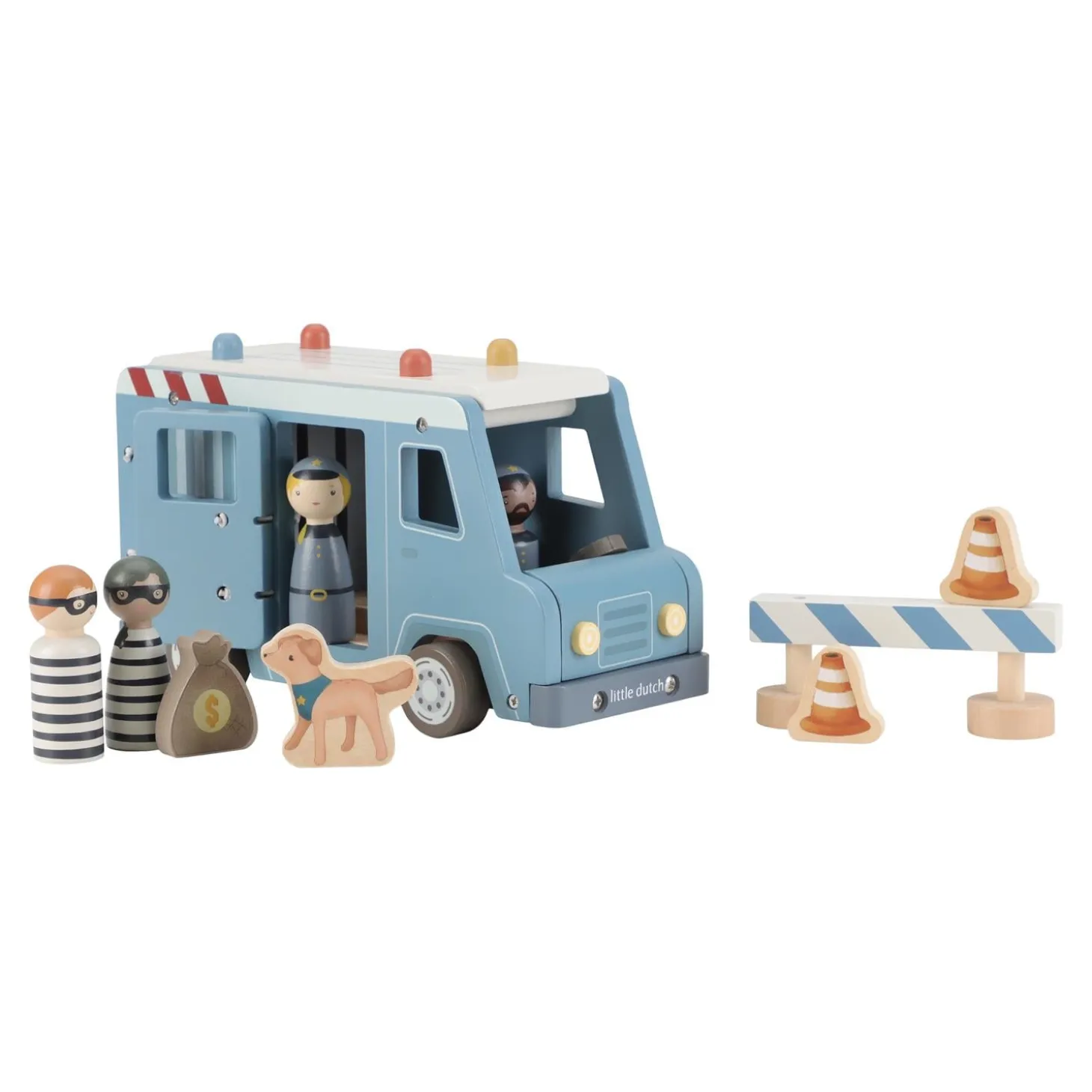 Little Dutch Fourgon de police en bois FSC Multicolore