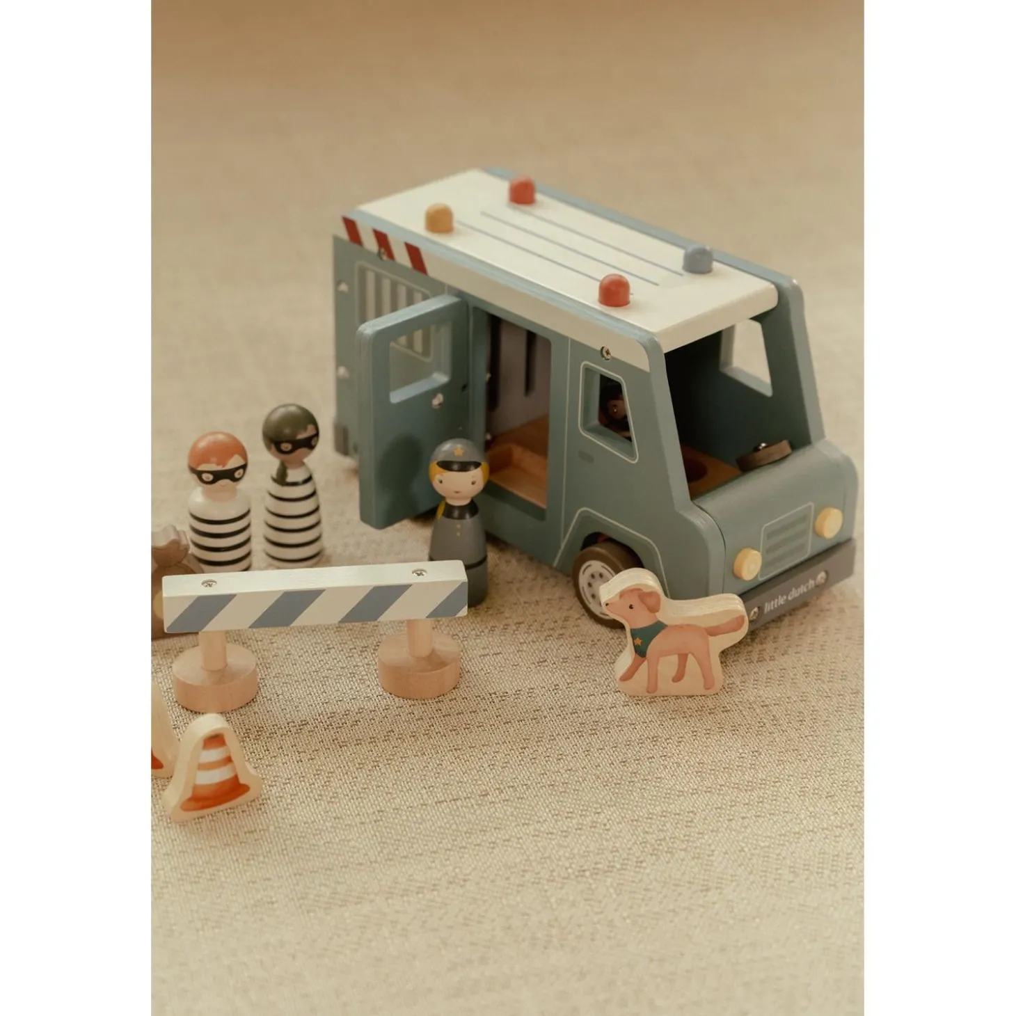 Little Dutch Fourgon de police en bois FSC Multicolore