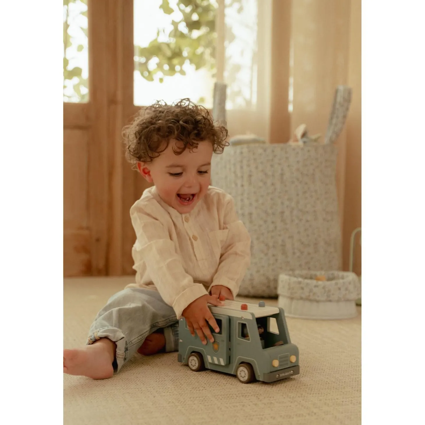 Little Dutch Fourgon de police en bois FSC Multicolore