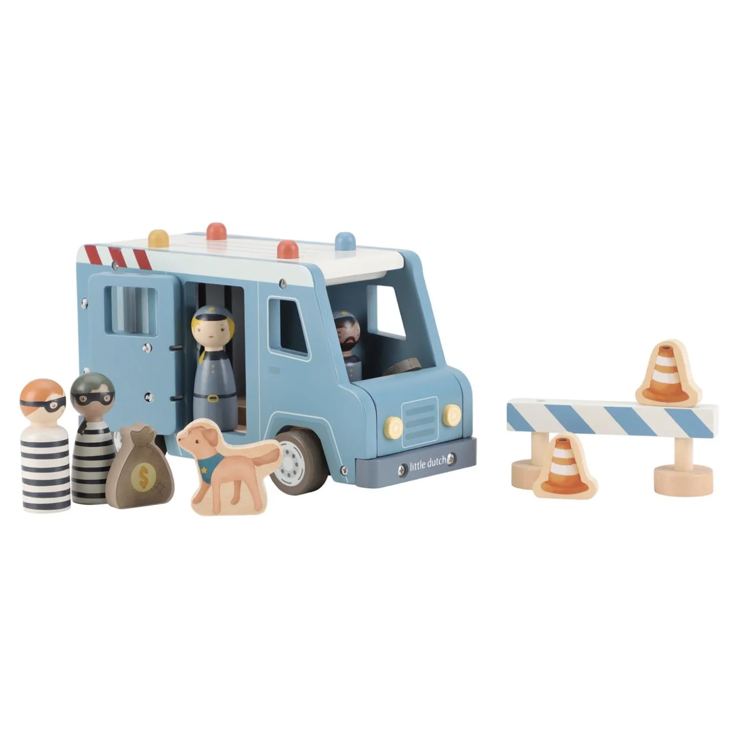 Little Dutch Fourgon de police en bois FSC Multicolore