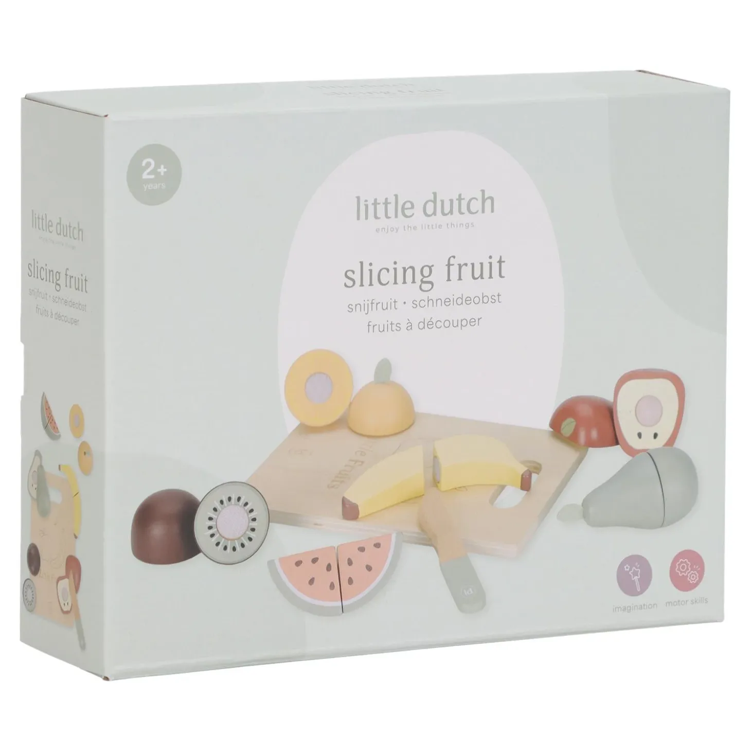 Little Dutch Fruits à découper en bois FSC Multicolore