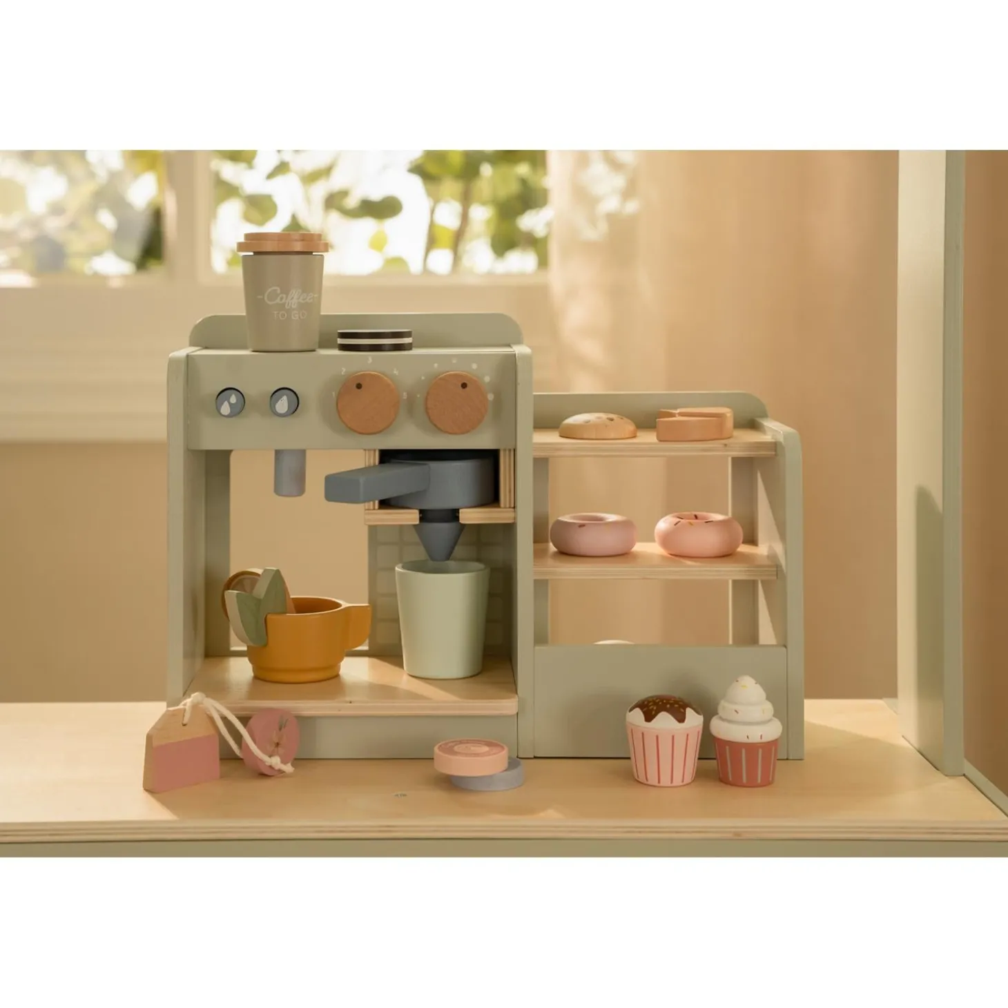 Little Dutch Grande machine à café en bois FSC Multicolore