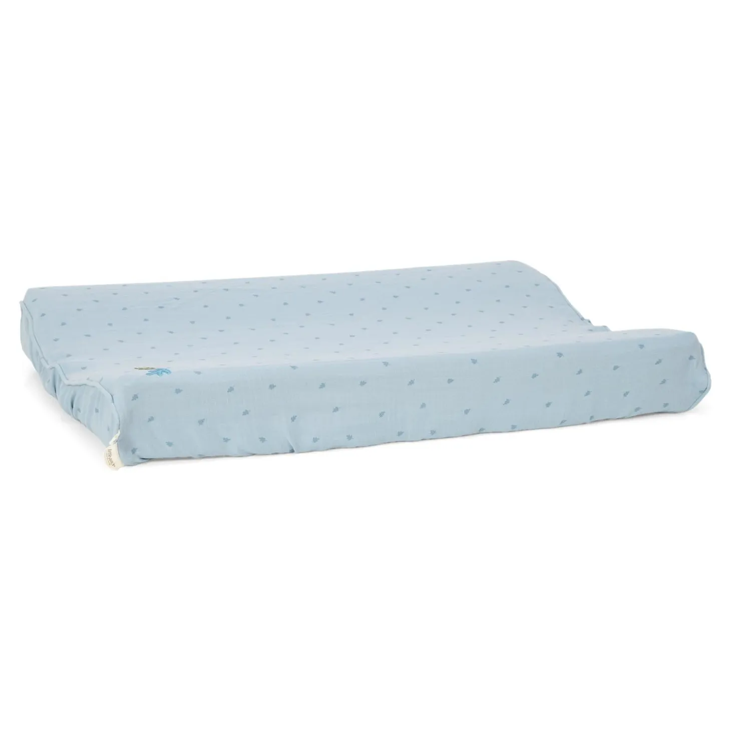 Little Dutch Housse pour matelas à langer Pure Denim Blue 50x70 cm