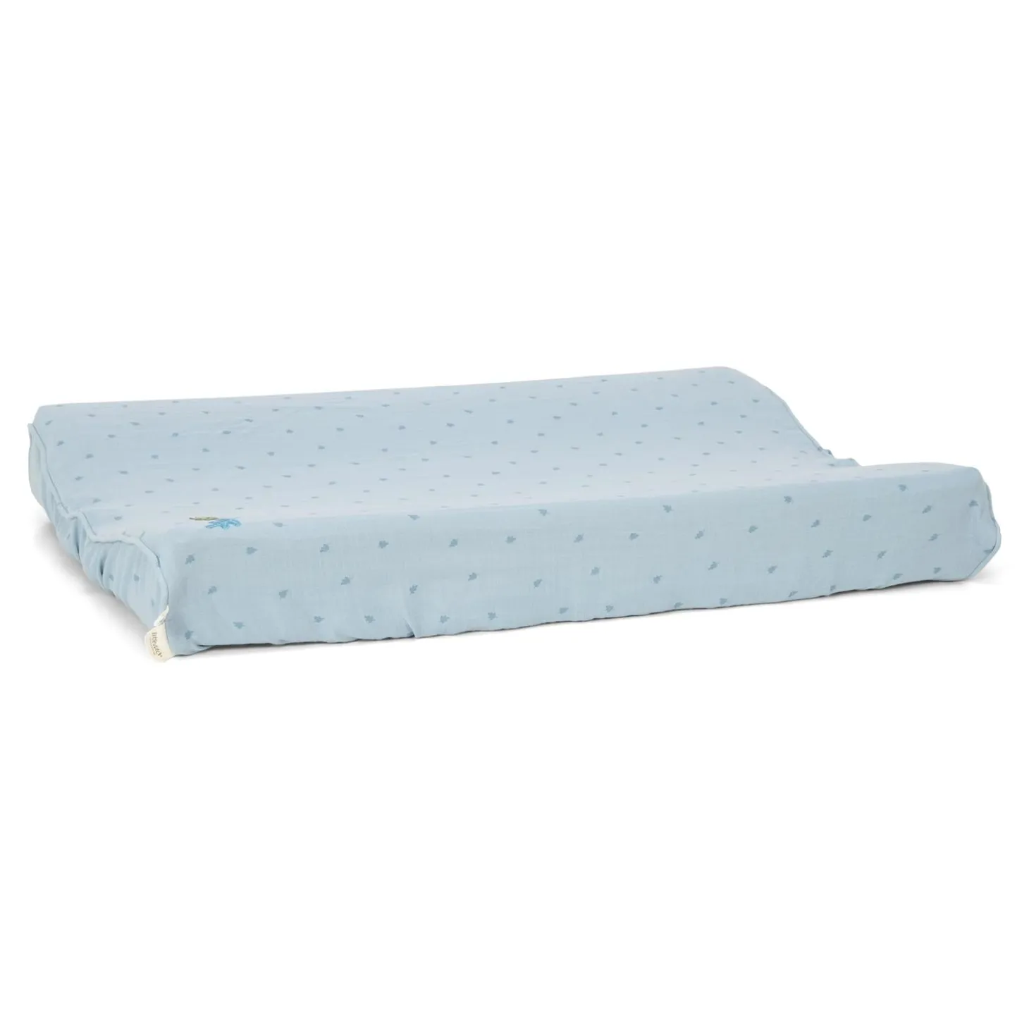 Little Dutch Housse pour matelas à langer Pure Denim Blue 50x70 cm