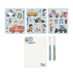 Little Dutch Livre de dessin magnétique Jim Véhicules