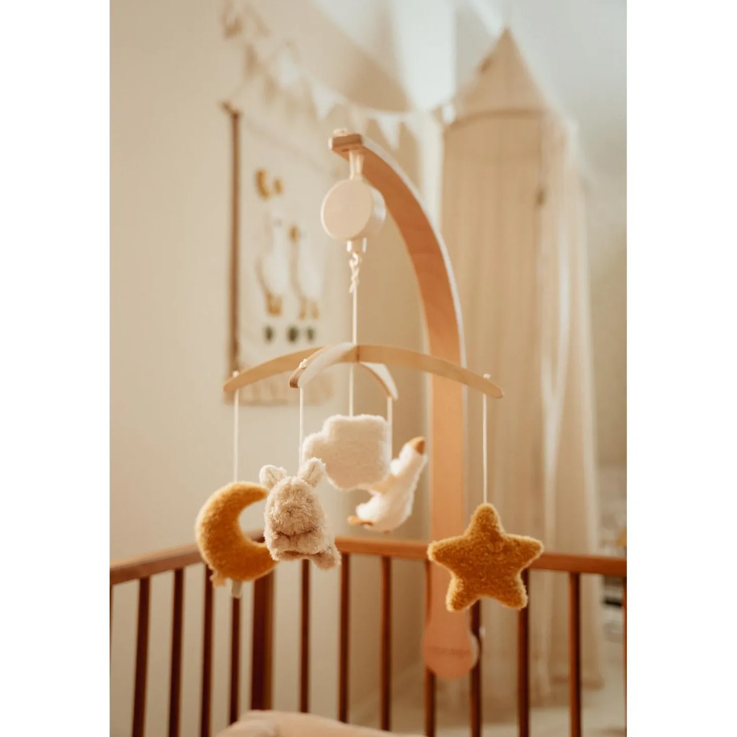 Little Dutch Mobile musical en bois FSC Newborn