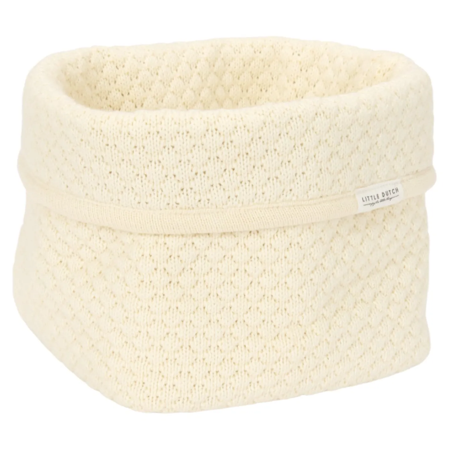 Little Dutch Panier de commode tricoté petit Pure Soft White