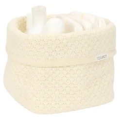 Little Dutch Panier de commode tricoté petit Pure Soft White