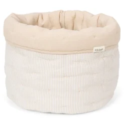 Little Dutch                    Panier de commode rond grand      Pure Soft Beige stripe