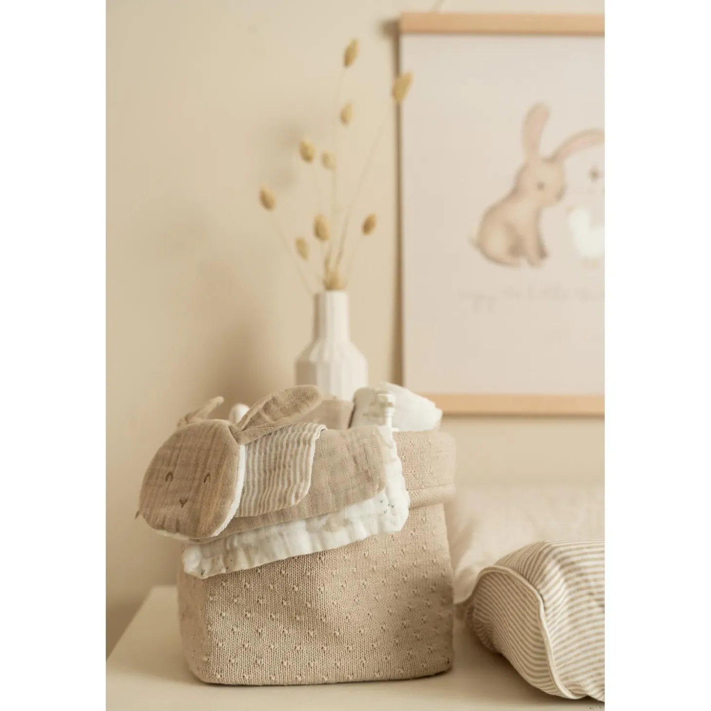 Little Dutch Panier de commode tricoté petit Pure Soft Beige