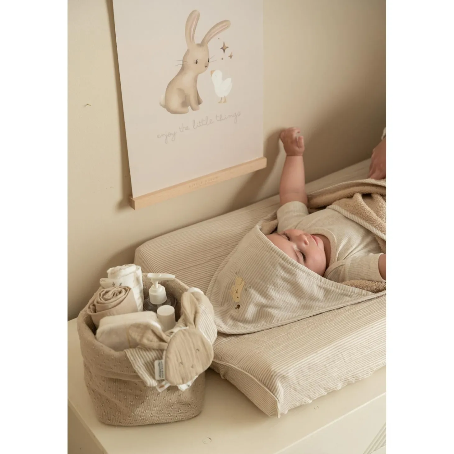Little Dutch Panier de commode tricoté petit Pure Soft Beige