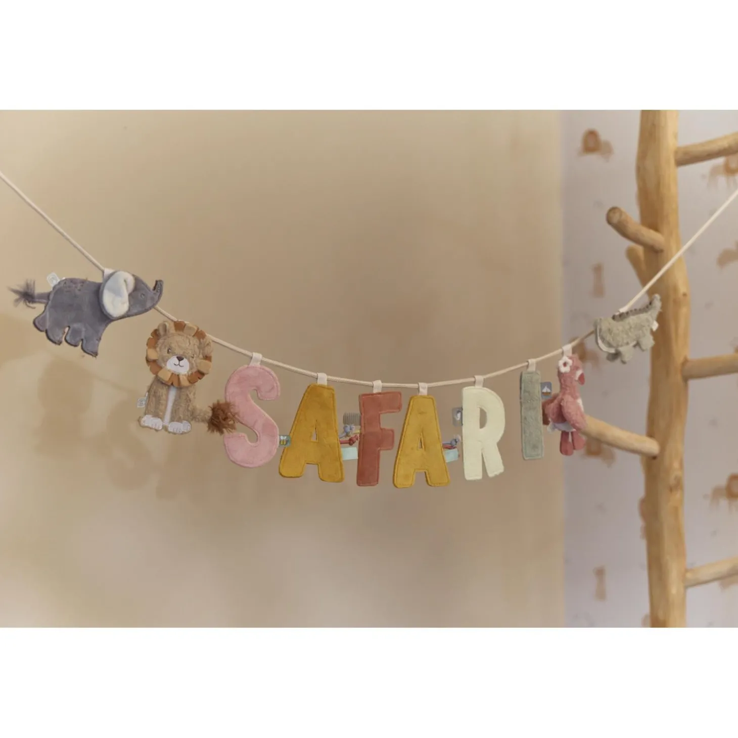 Little Dutch Pendentif Elephant en tissu Safari Friends