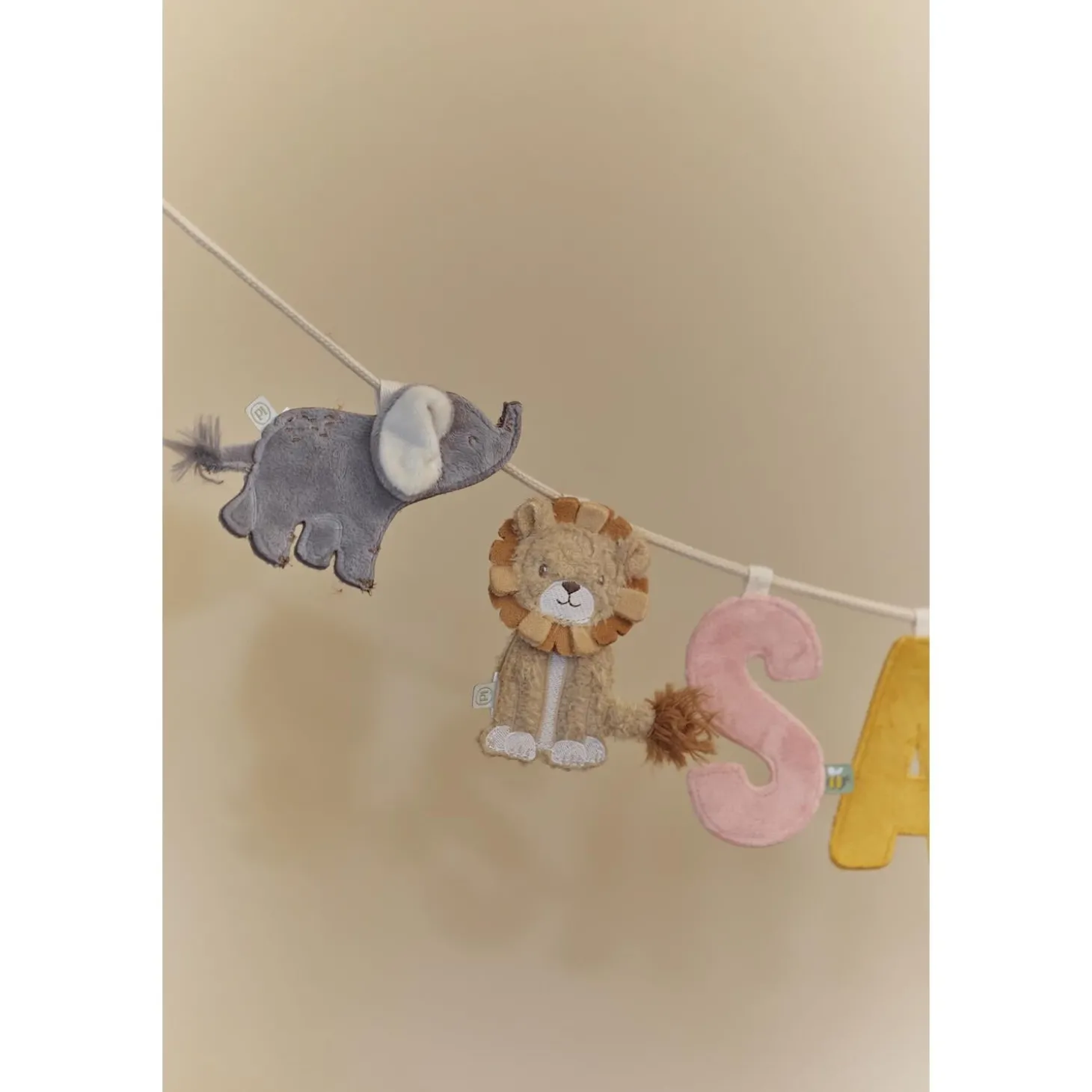 Little Dutch Pendentif Elephant en tissu Safari Friends