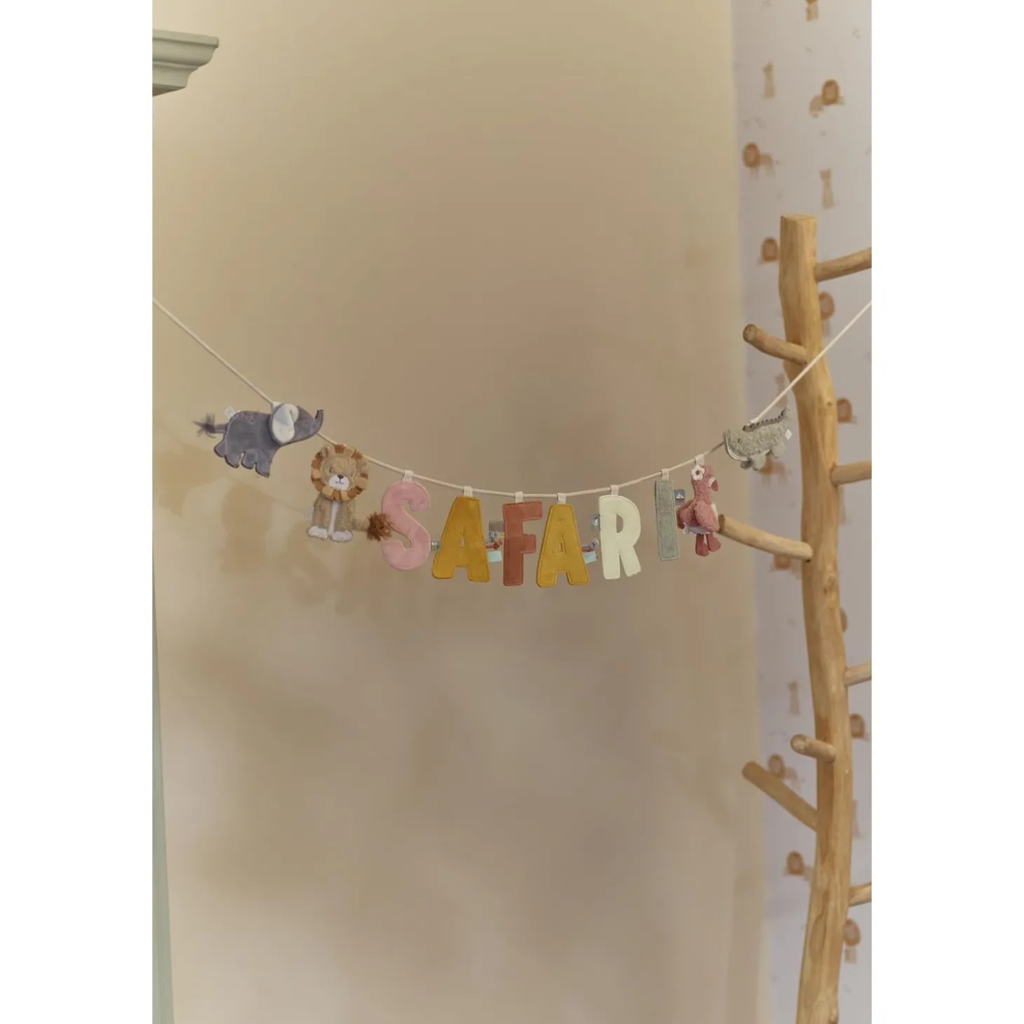 Little Dutch Pendentif Flamant Rose en tissu Safari Friends