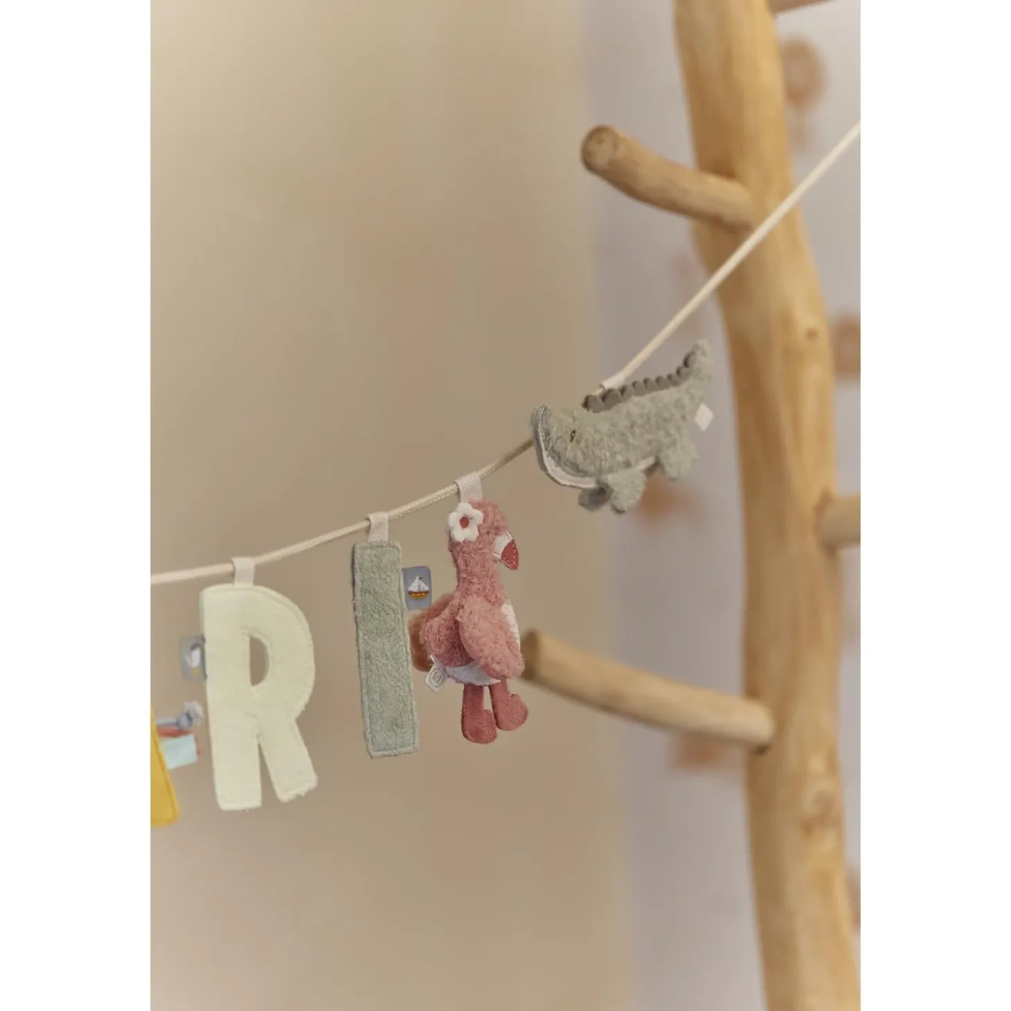Little Dutch Pendentif Flamant Rose en tissu Safari Friends