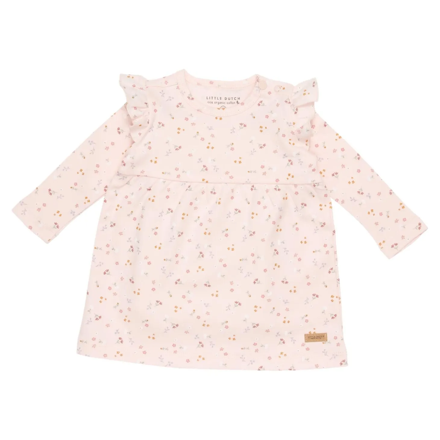 Little Dutch Robe manches longues à volants Little Pink Flowers 18 mois