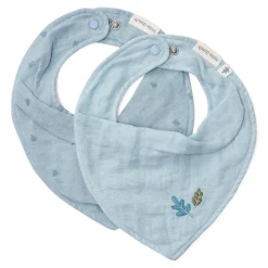 Little Dutch                    Set de 2 bavoirs bandana      Pure Denim Blue
