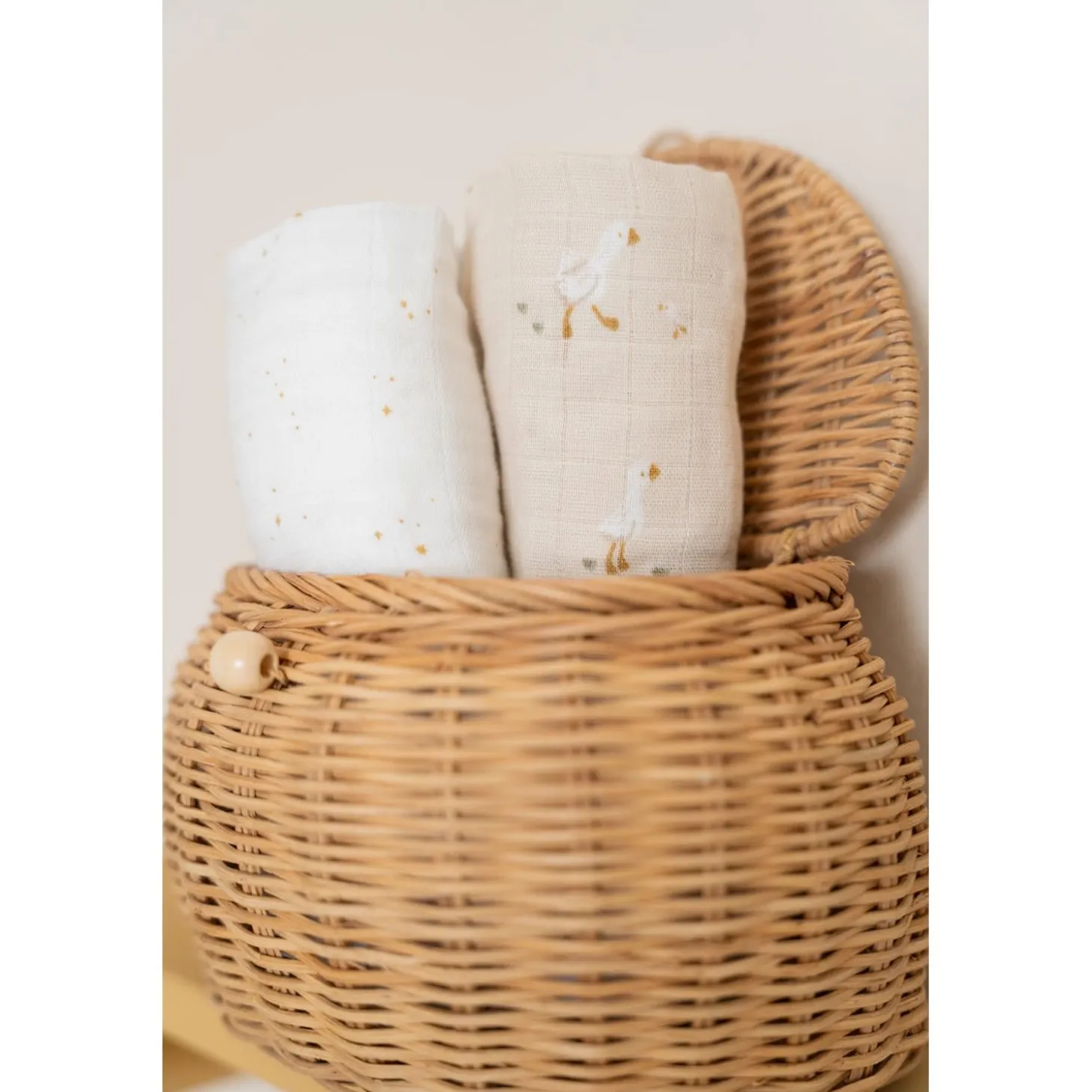 Little Dutch Set de 2 langes en gaze de coton Little Goose 70x70 cm