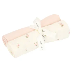 Little Dutch Set de 2 langes en gaze de coton Fairy Floral 70x70 cm
