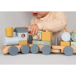 Little Dutch Train à blocs en bois FSC Forest Friends