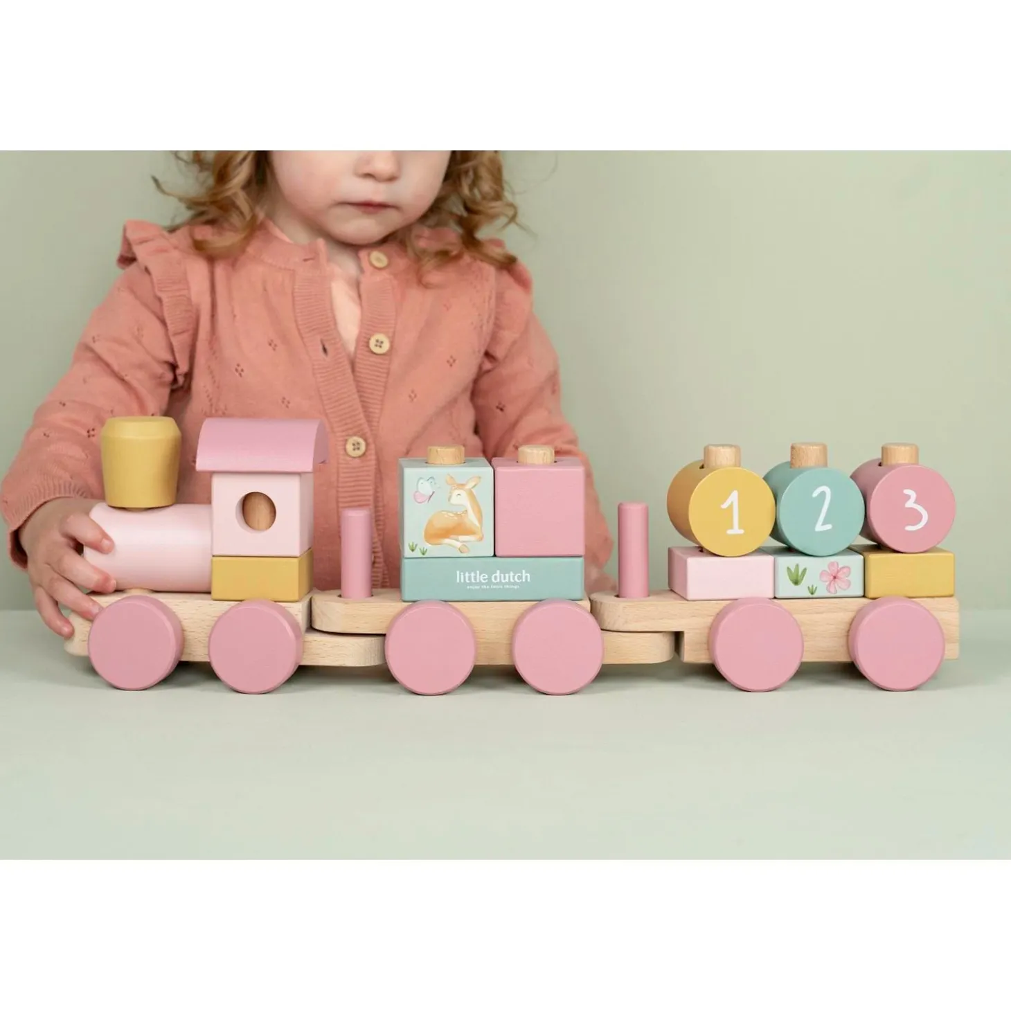 Little Dutch Train à blocs en bois FSC Fairy Garden