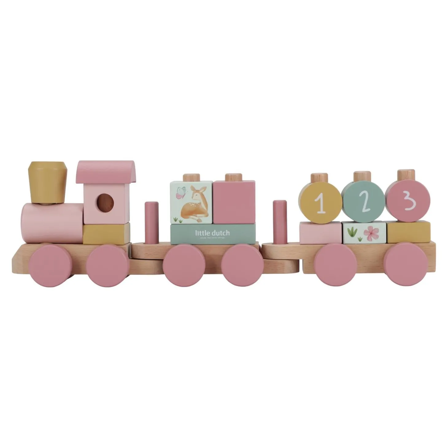 Little Dutch Train à blocs en bois FSC Fairy Garden