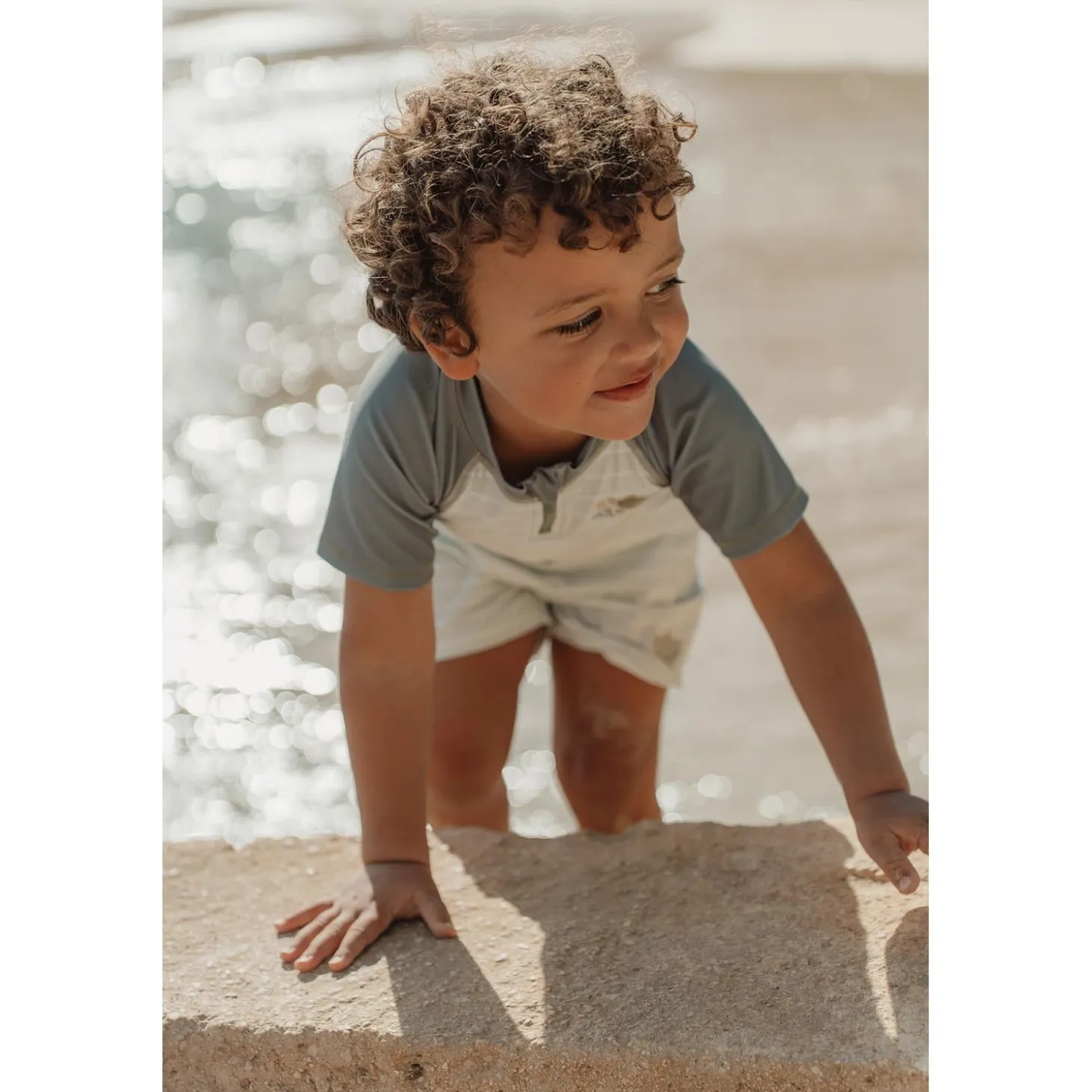 Little Dutch T-shirt de bain manches courtes Fresh Greens 3-6 mois