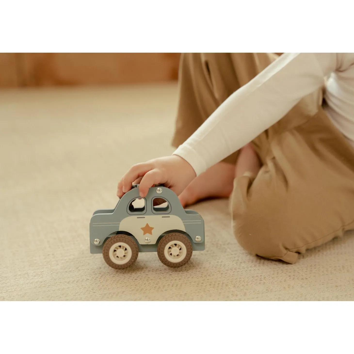 Little Dutch Voiture de police en bois FSC Multicolore