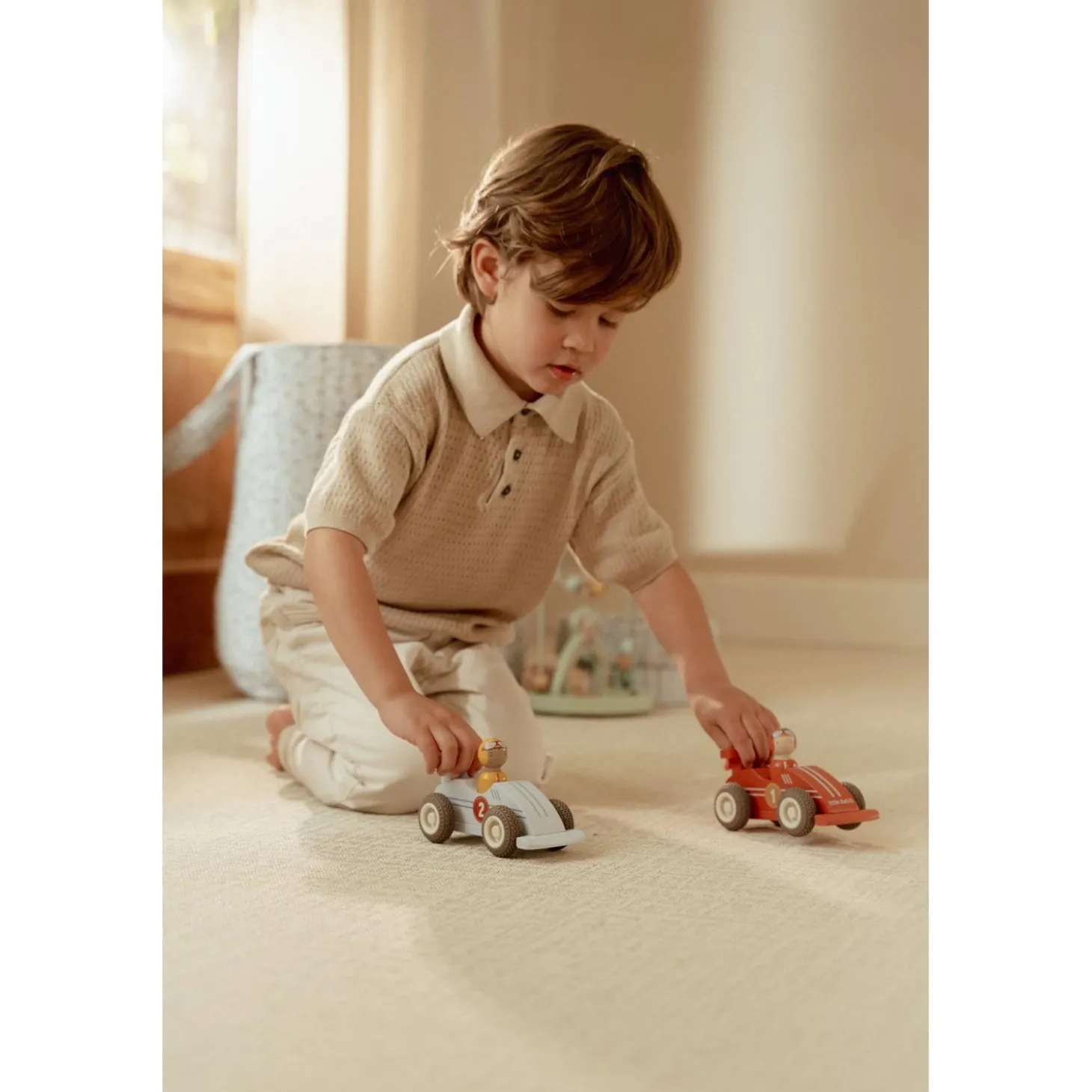 Little Dutch Voitures de course en bois FSC Multicolore