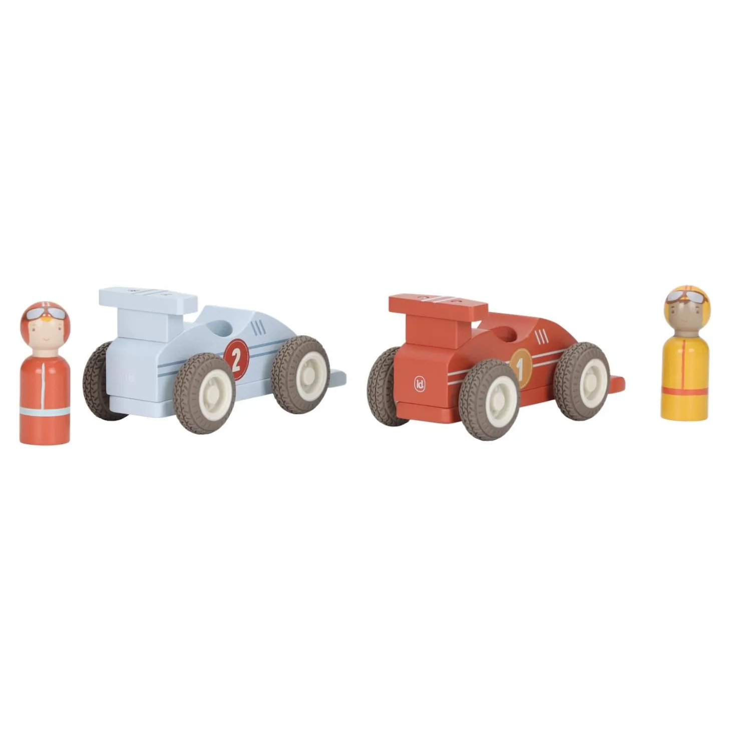 Little Dutch Voitures de course en bois FSC Multicolore