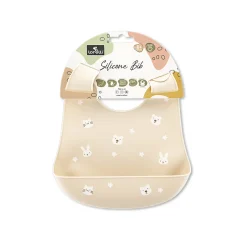 Lorelli                    Bavoir Silicone Avec Recuperateur    Beige