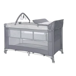 Lorelli                    Lit parapluie torino 2 niveaux avec accessoires    Gris