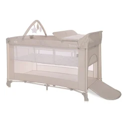 Lorelli                    Lit parapluie torino 2 niveaux avec accessoires    Beige