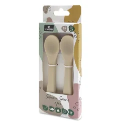 Lorelli Lot de 2 Cuillères Silicones Beige