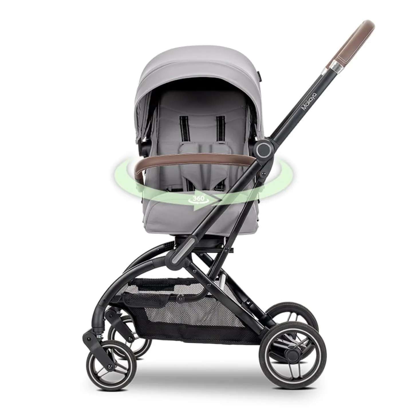 Lorelli Poussette Compacte Makaya Rotative 360° Gris
