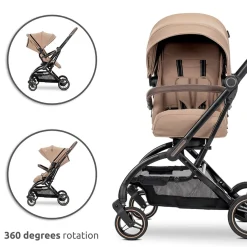Lorelli Poussette Compacte Makaya Rotative 360° Gris