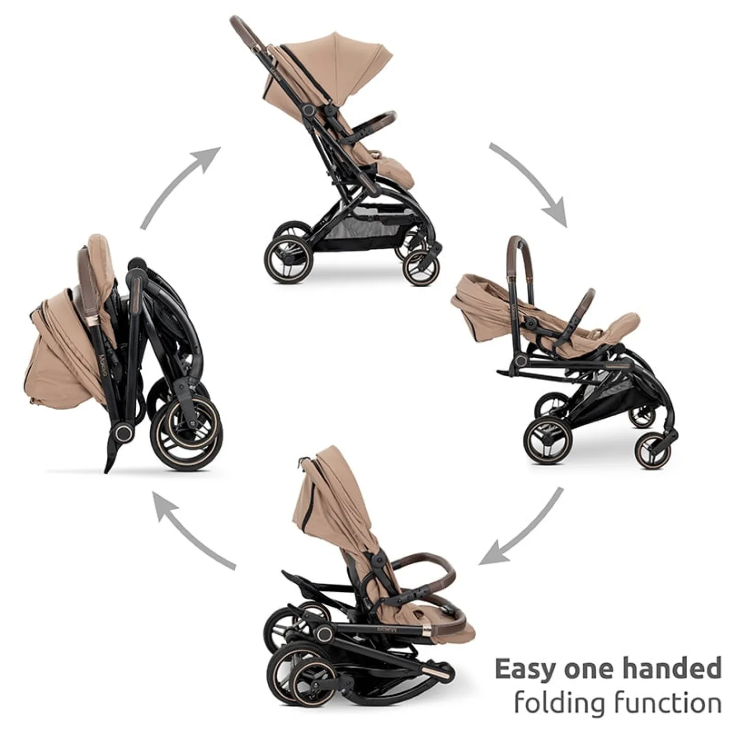 Lorelli Poussette Compacte Makaya Rotative 360° Noir