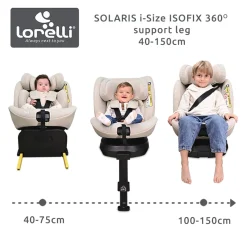 Lorelli                    Siège-auto Solaris isofix + Jambe de force 360    Noir