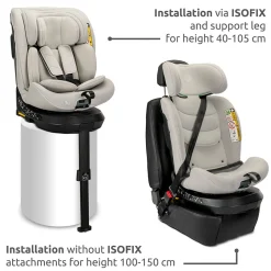 Lorelli Siège-auto Solaris isofix + Jambe de force 360 Noir