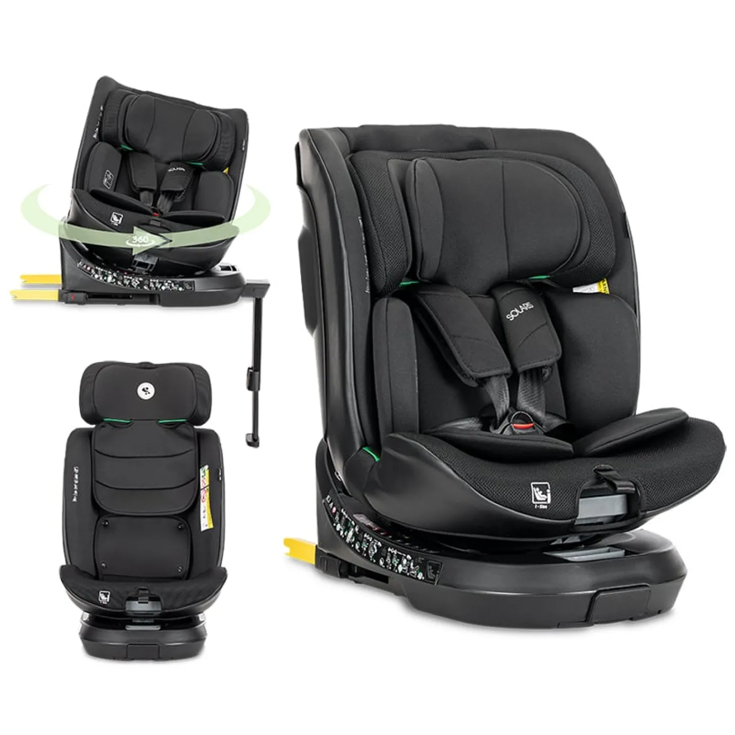 Lorelli Siège-auto Solaris isofix + Jambe de force 360 Noir