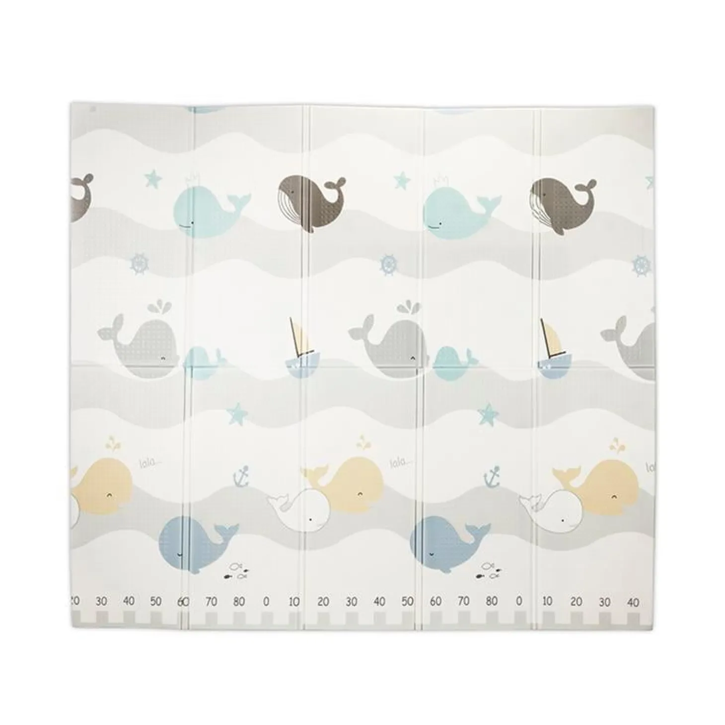 Lorelli Tapis de Jeu Thermique Reversible Pliable Gris 18 x 200 cm