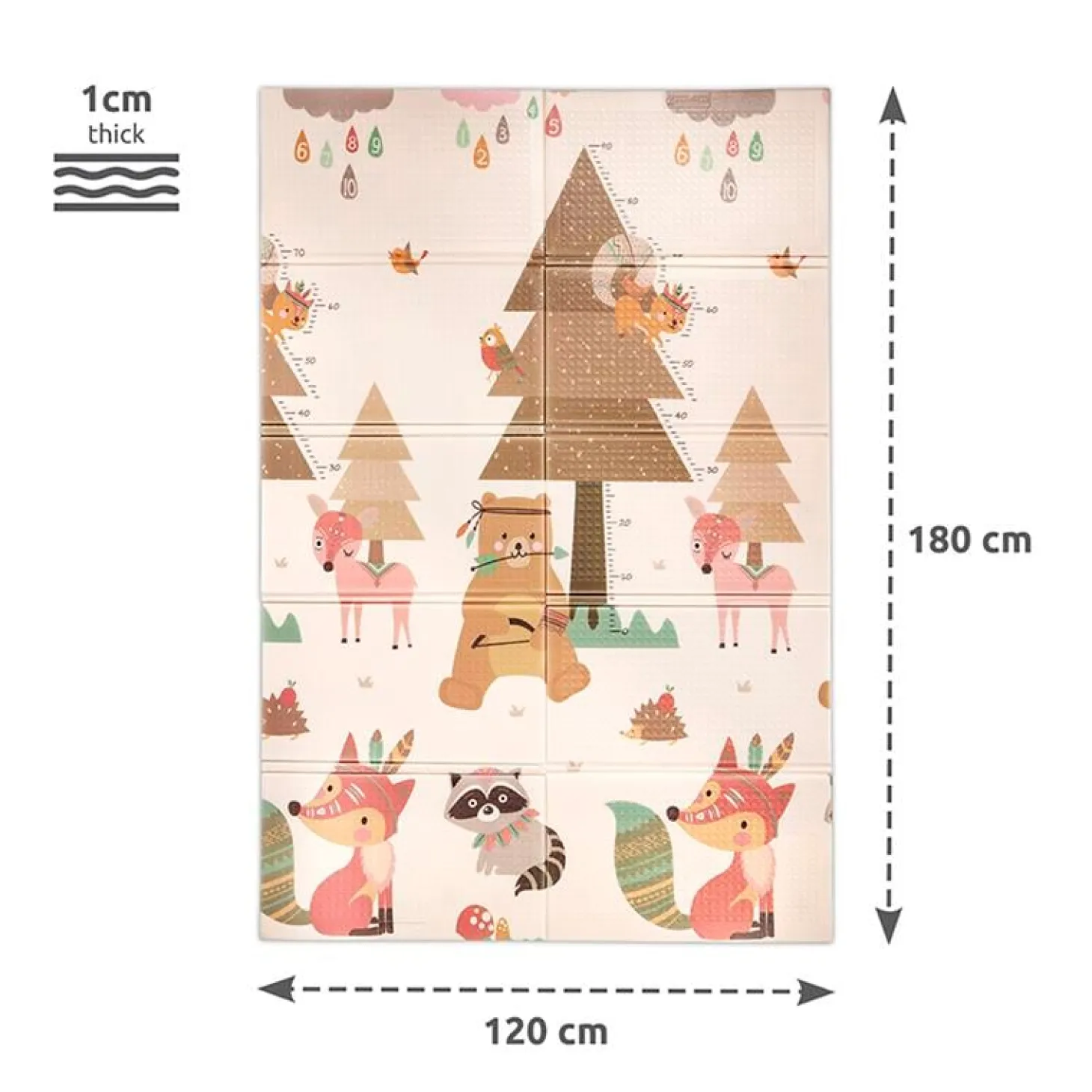 Lorelli Tapis de Jeu Thermique Reversible Pliable Home & Stars 120 - 180 cm