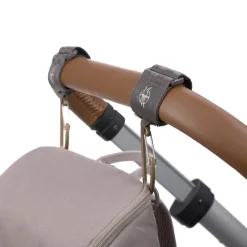 Lässig 2 attaches poussette avec mousqueton anthracite